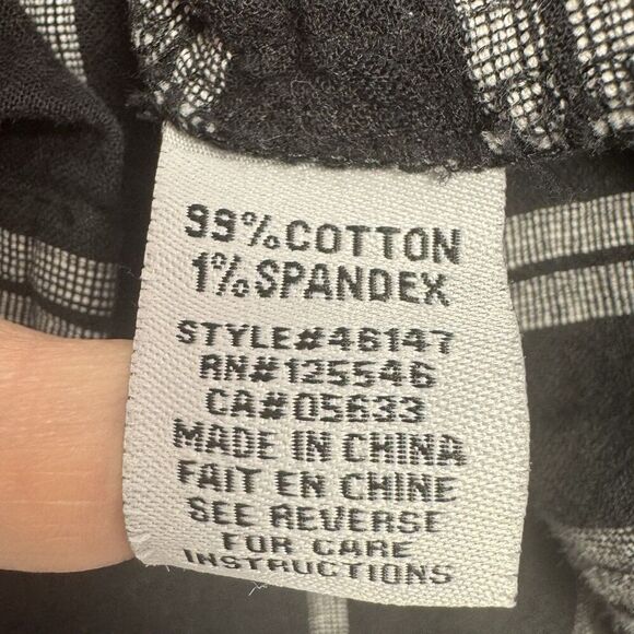 Habitat Clothes To Live In Womens Artsy Gauze Button Down Top XS Black Gray Boho - Picture 5 of 6